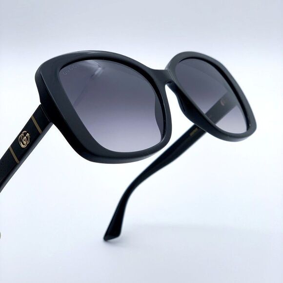 ЄNEW Gucci GG0762S  001 Black Gray Gradient Square Women Sunglasses - Picture 6 of 13